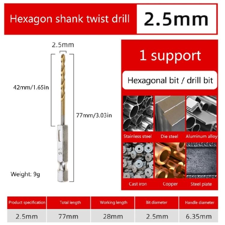 Hexagonal Handle Twist Drill Bit with M35 High Speed Steel Corrosion Resistant