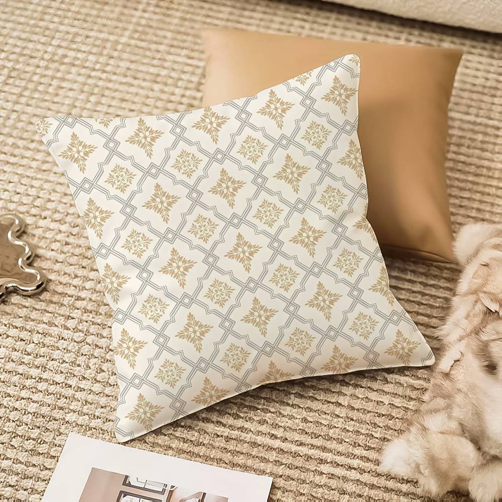 Bohemian Ethnic Style Pillow Case Sofa And Living Room Decorative Cushion Covers Dust-proof And Mite-proof Invisible Zipper