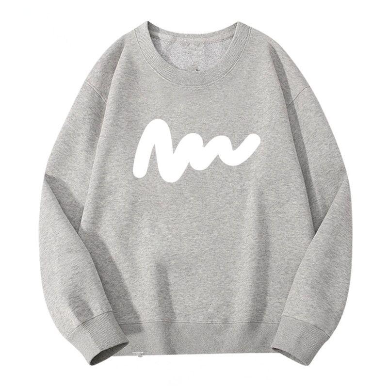 Trendy American-Style Drop-Shoulder Loose Round-Neck Sweatshirt for Men and Women, Autumn and Winter Japanese-Style Couple Wear, Youth Student Tops