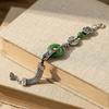 New Chinese Style Retro Beaded Bracelet Aesthetic Green  Bangle  Auspicious Occasions