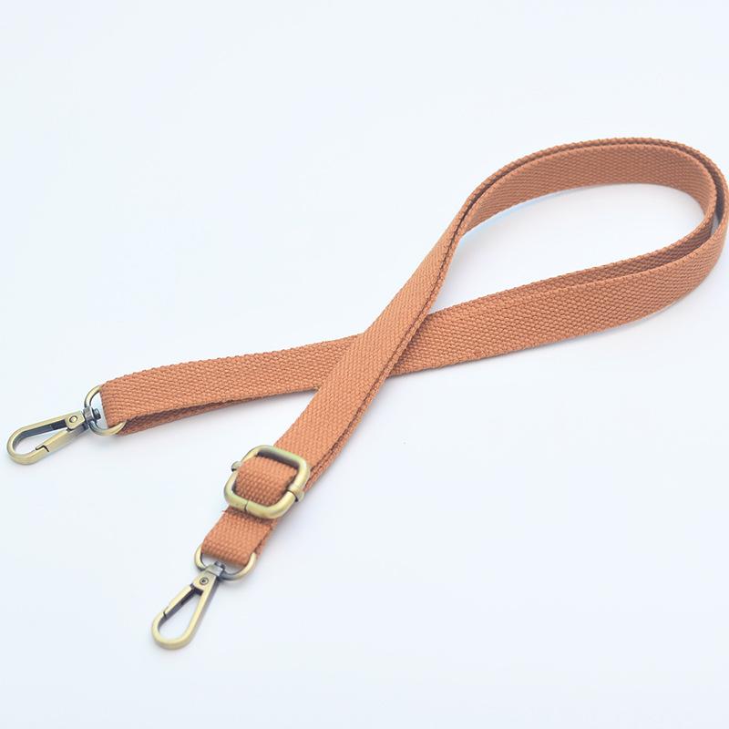 20mm Wide Canvas Bag Accessories Shoulder Strap Thickened Adjustable High Quality Bronze Buckle Shoulder Bag Strap Wholesale