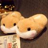 Cartoon Hamster Unicorn Animal Print Plush Warm Winter Slippers for Women Girls Soft Mute Sole Flat Indoor Cotton Home Shoes