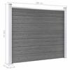 Fence Panel Set WPC 699x146 Cm Grey