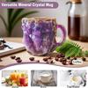 Mineralkristall-Kaffeetasse 2025 Neue mehrfarbige elegante Kristall-Weihnachtstassen Geschenk für Zuhause und Büro Küchenzubehör