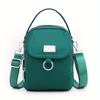 Borsa a tracolla con cerniera tinta unita, Portamonete versatile, Borsa a spalla da donna per lo shopping
