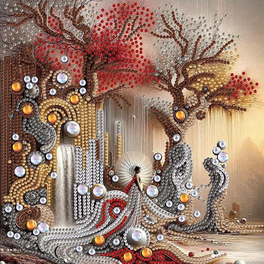 Abstract Special Shaped 5D DIY Partial Drill Diamond Dots Paintings for Adults Home Decor Crystal Diamond Art 11.81 X11.81inch