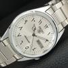 VINTAGE REFURBISHED SEIKO 5 AUTOMATIC JAPAN MENS SILVER DIAL WATCH A446151-1