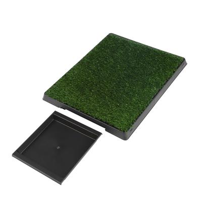 Dog Puppy Cat Pet Potty Mat Grass Pad with Tray House Indoor Restroom Toilet Pee Training Tool