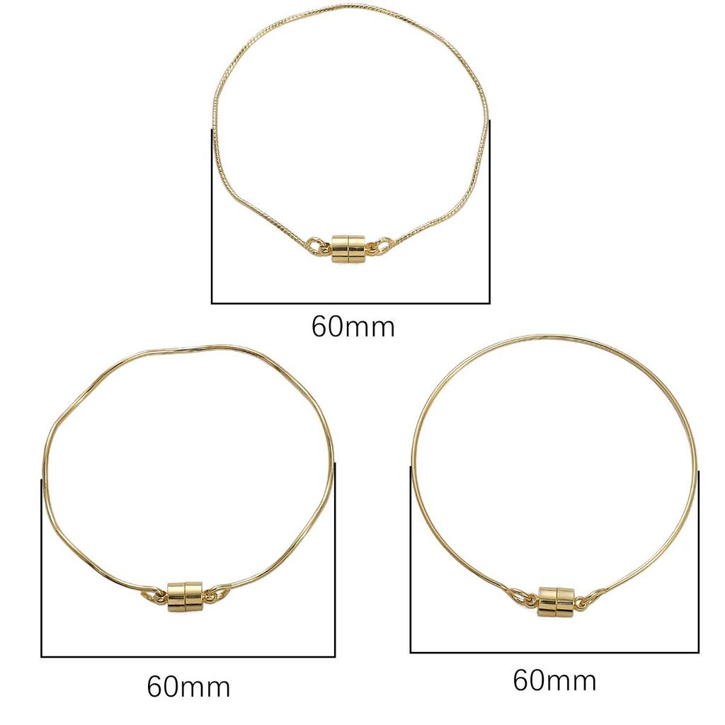 Copper Round Wire Batch Flower Magnet Bracelet (Hanging Plating)