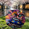 Custom Name Personalized Kpop Demon Hunter Print Umbrella, Auto Open Close, 8‑Rib Sturdy Frame, Commute Camping Hiking Use, Birthday Gift