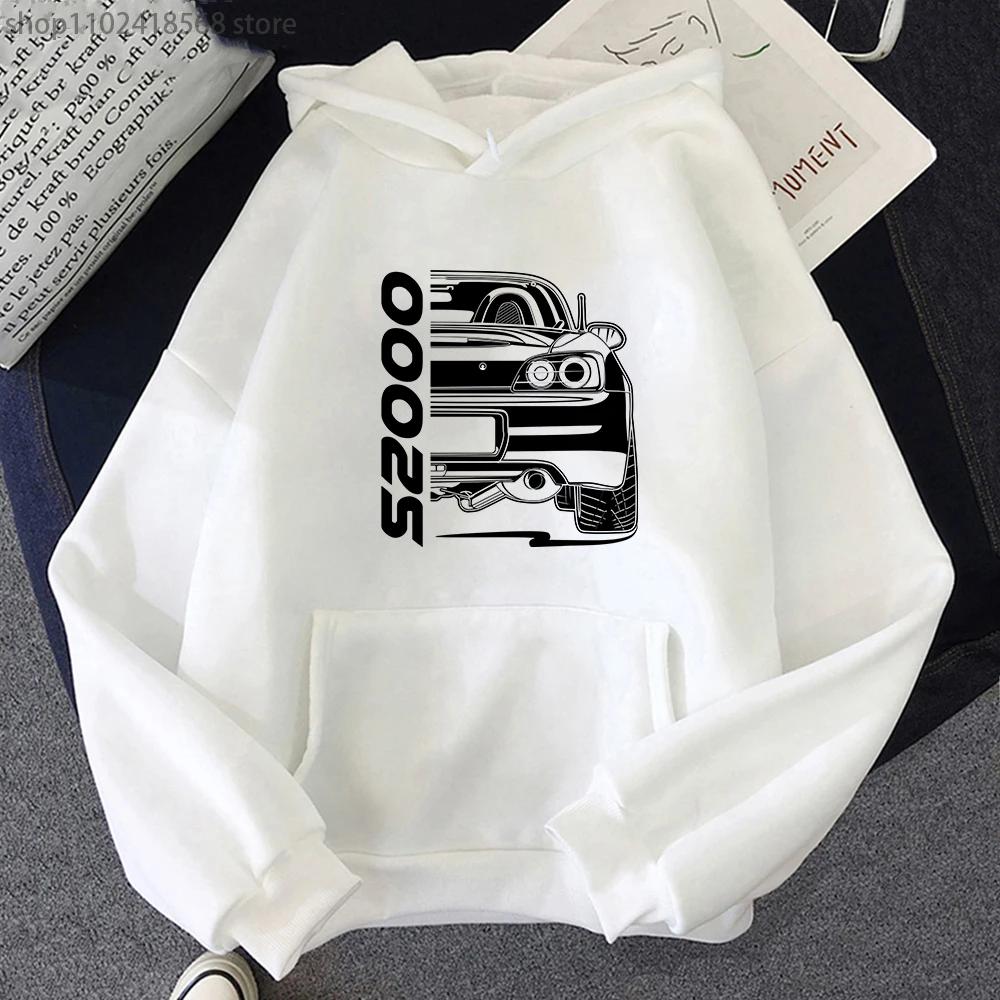 Initial D JDM Hoodie Del Sol Japanese Streetwear Women Car Print Winter Clothes High Quality Harajuku Male Tops