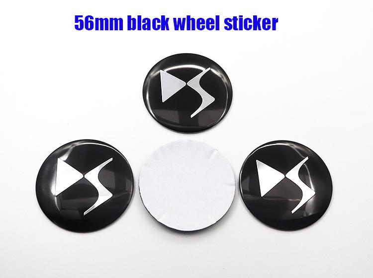 4pcs 56mm 60mm DS logo car emblem Wheel Center Hub Cap auto Rim refit dust-proof badge covers sticker styling accessories
