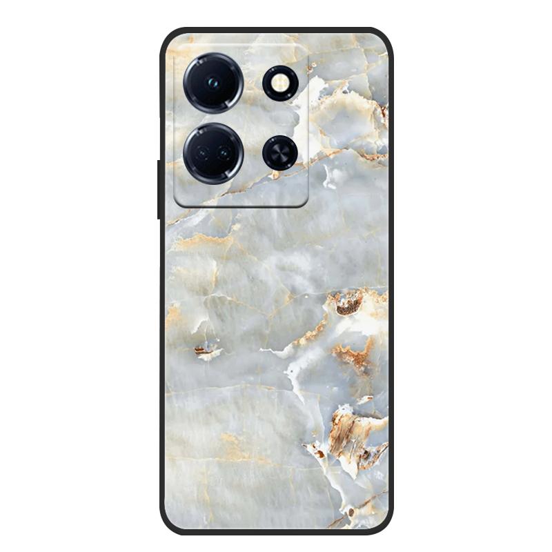 Schutzhülle aus weichem, mattem Silikon in Marmoroptik für Infinix Note 30 4G, passend für Infinix Note 30 Pro, 30i und 30 VIP – Rundumschutz
