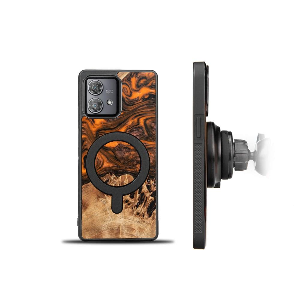 Bewood Unique case for Motorola Edge 40 Neo - Orange with MagSafe