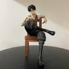 19cm Attack on Titan Levi Ackerman Sitzende Haltung PVC Actionfigur Anime Figur Modell Spielzeug Sammlerpuppe Geschenke