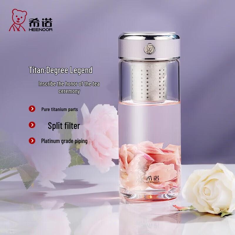 Heenoor XN-702L Antibacterial Tea Separation Glass Bottle
