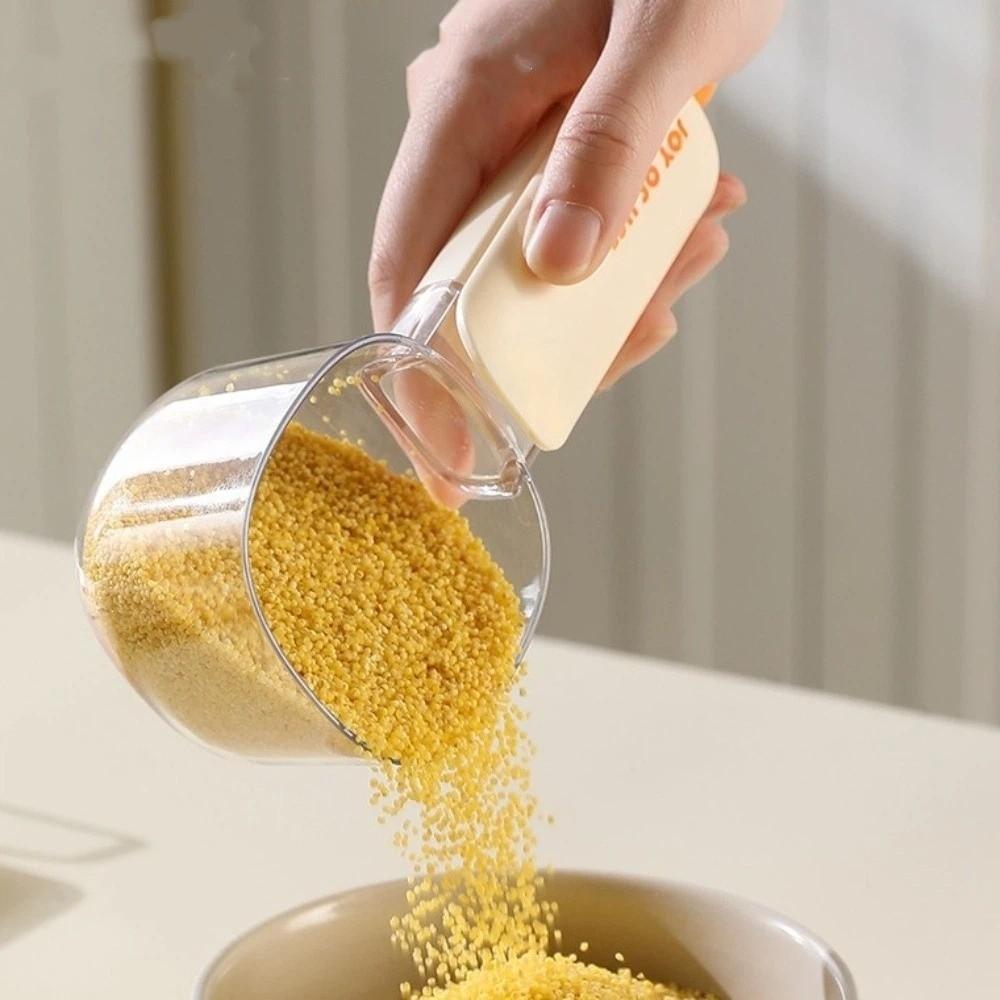 Sealing Clip Measuring Spoon Multi-Functional Food Scoop Multi Use Pet Food Scoop Kitchen