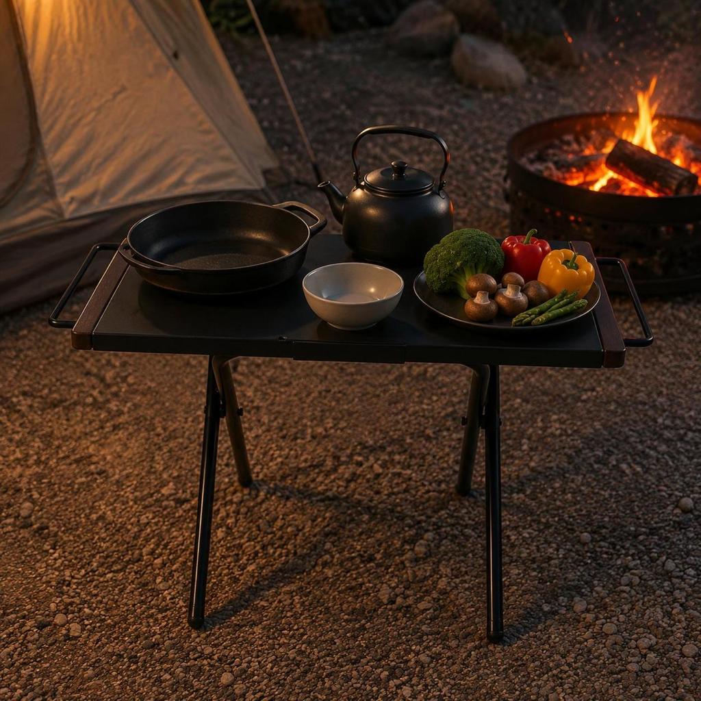 Folding Camping Table Easy To Clean Steel Stable Structure