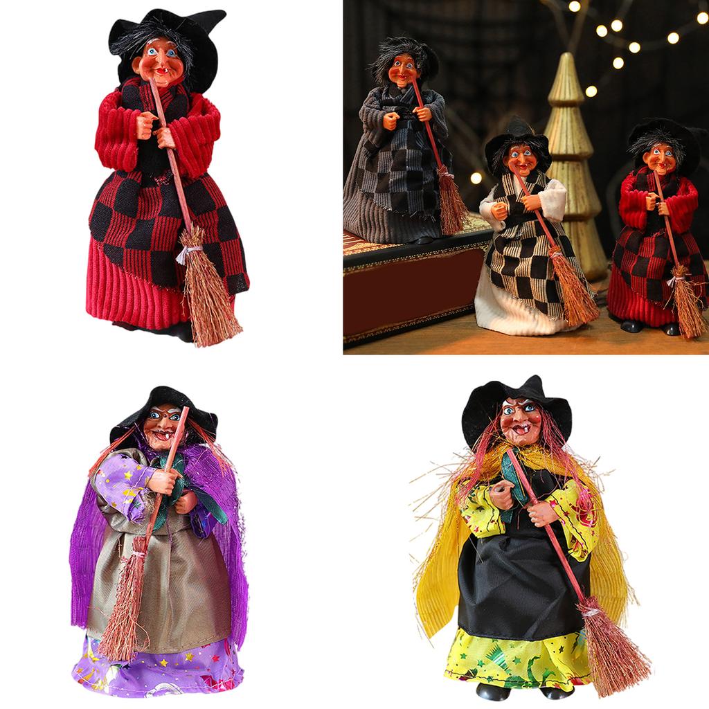 Vintage Halloween Witch Statue Plastic Durable Decor For Bar Home Party Indoor Outdoor Decoration
