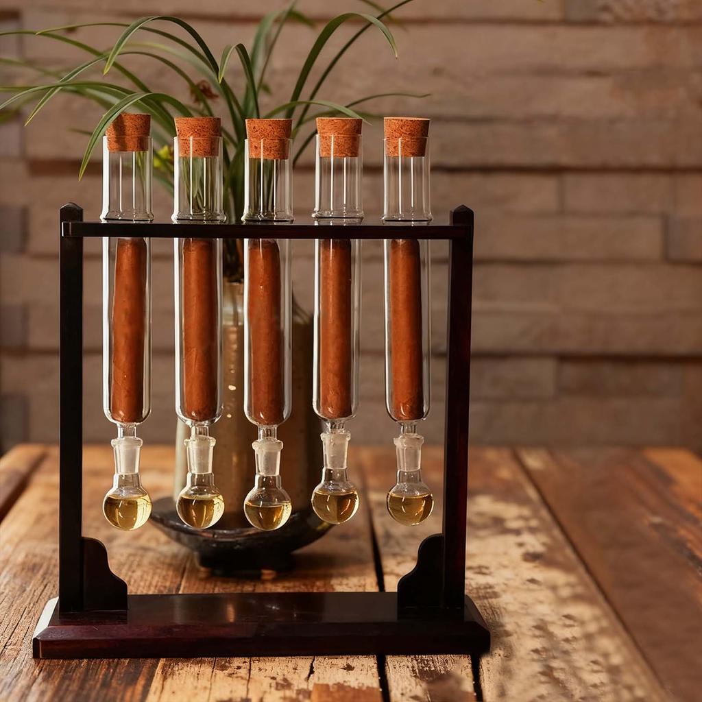 Ein Set aus Plus einem Holzrahmen-Infuser-Luftbefeuchter