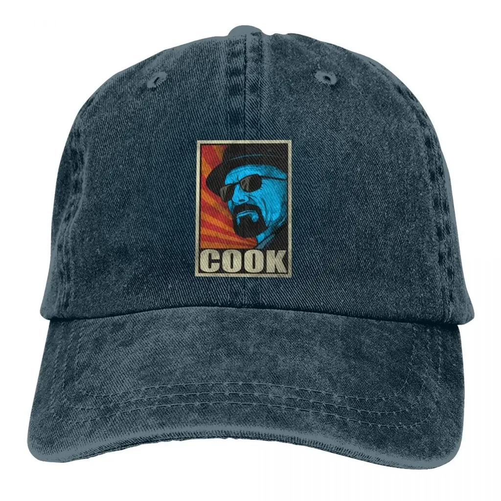 Washed Men's Baseball Cap Cook Trucker Snapback Cowboy Caps Dad Hat Breaking Bad Walter White TV Golf Hats