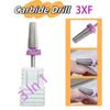 1pc 3XF Carbide Nail Drill Bit, Tungsten Steel Nail Sanding Head for Electric Manicure Machine, Professional Acrylic Nail Removal - Unscented