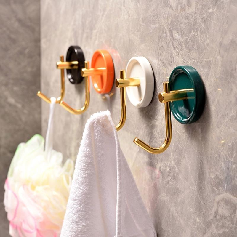 Multi-purpose Wall Hooks Door Keys Cloth Coat Hook Bathroom Towel Robe Hanger Hook Adhesive Kitchen Rack Shelf Bag Hook