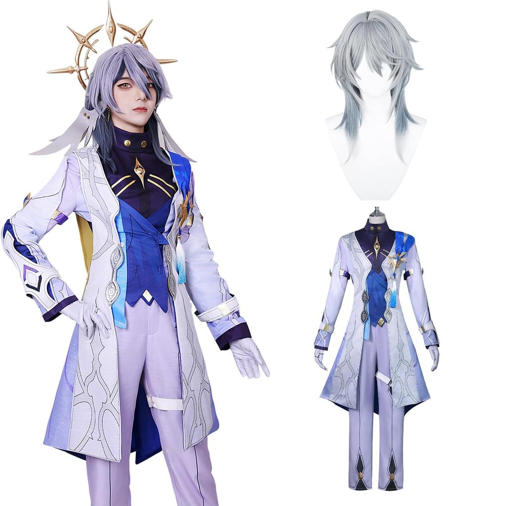 Sunday Cosplay Wig Head of the Oak Star Rail Cosplay Costume for School and Stage Performances Cosplay Wig Size [Excellent Quality] Included, Family,