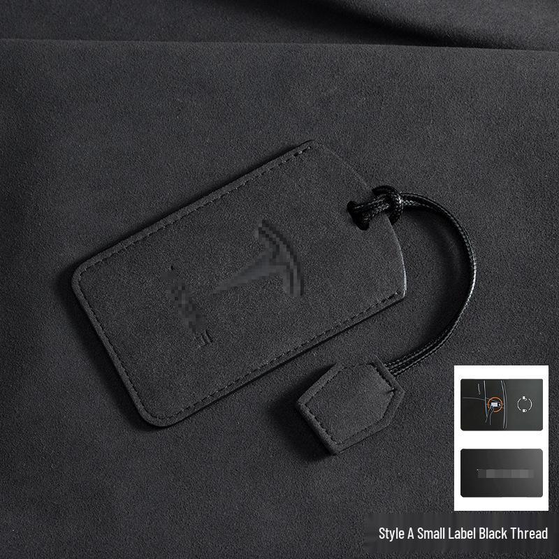Tesla Key Card Holder for Model 3/Y - Stylish Suede Bag for Men and Women