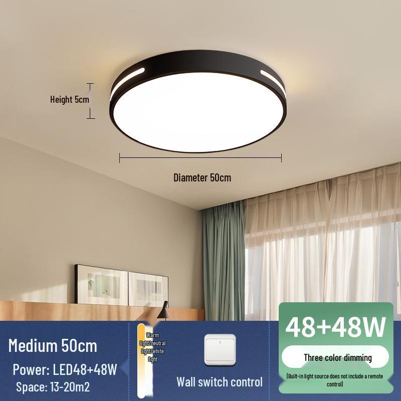 2025 Modern LED Ceiling Light for Bedroom, Study, or Living Room - Round and Simple Design