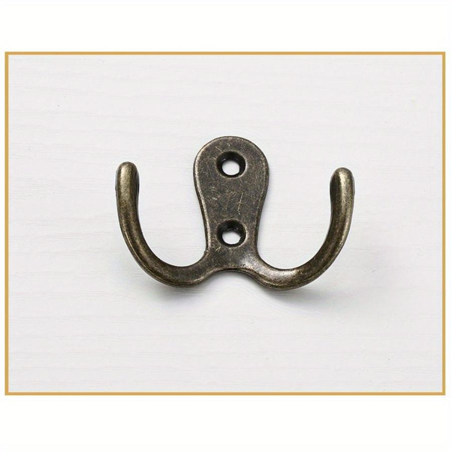 3sets Double Heads Hook Wall/Door Mounted Hanger W/screws Coat/Key/Bag/Towel/Hat/Mask Holder 53mm