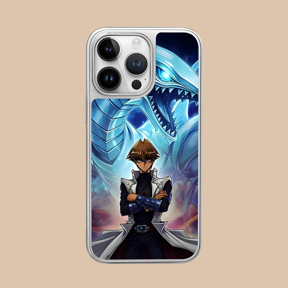 Yugioh Seto Kaiba Phone Case for iPhone 17 16 15 14 13 12 11 Air Pro Max Plus Electroplated Silver Cover