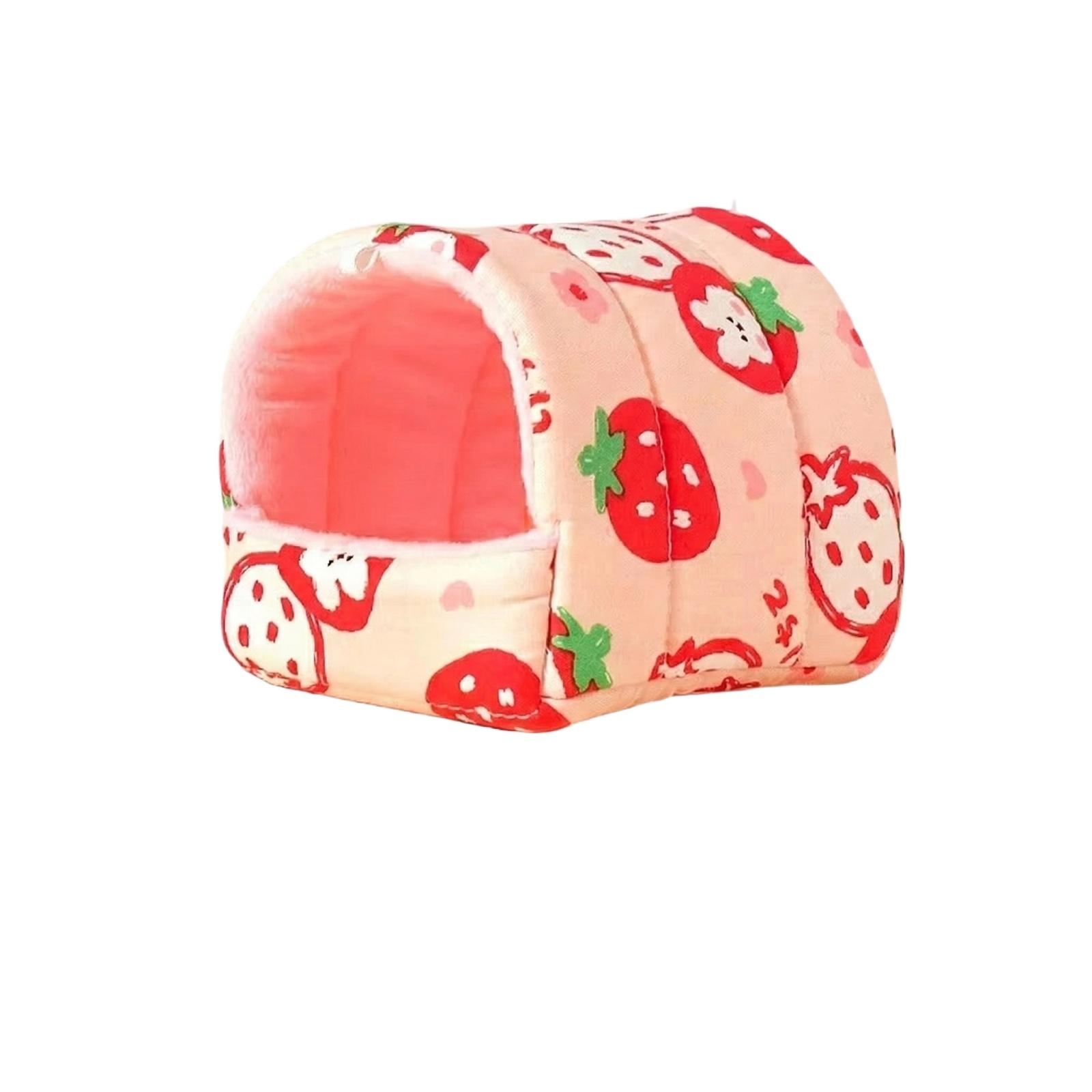 

Bird Cozy Nest Soft Cotton Warm Birdhouse for Small Birds Parrot Budgie Cage Accessory Winter Insulated Bird Nesting Hut Size L 15x15cm one size рожевий