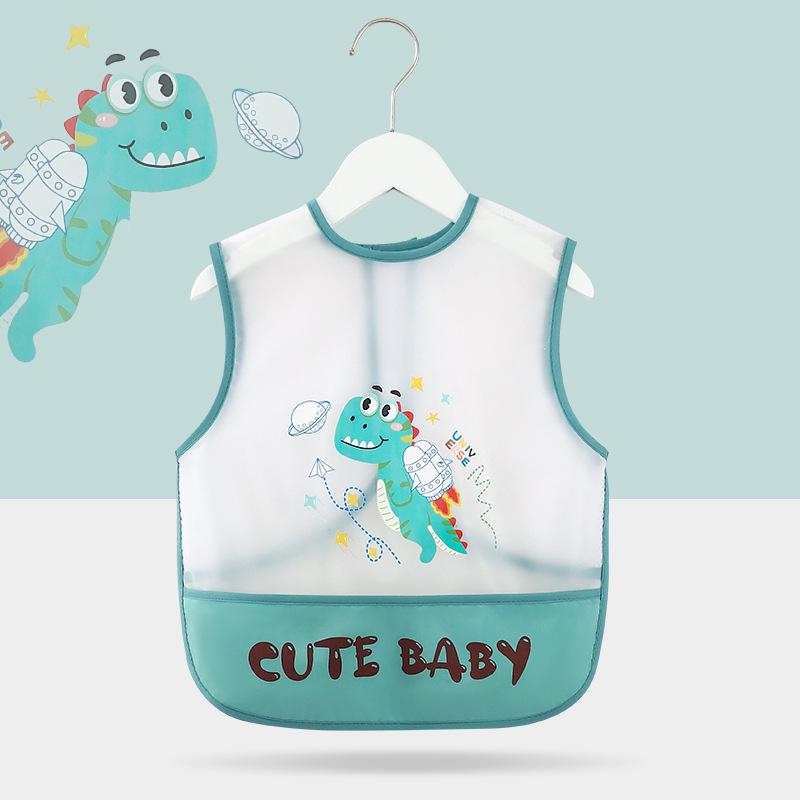 

Дышащий сетчатый детский слюнявчик: Водонепроницаемый, Не требующий стирки, Защищающий от грязи слюнявчик для младенцев и детей 100 (2-4 years) - Length 41.5CM