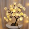 New Exquisite USB Powered Gorgeous Rose Flower Tree Lights with 24 LED Bulbs - Ideal Table Lamp Decoration for Christmas Parties