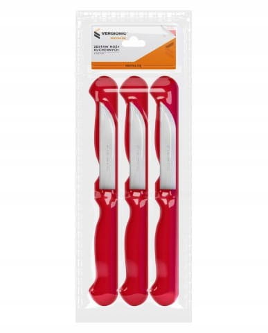 Set of 6 kitchen knives for vegetables