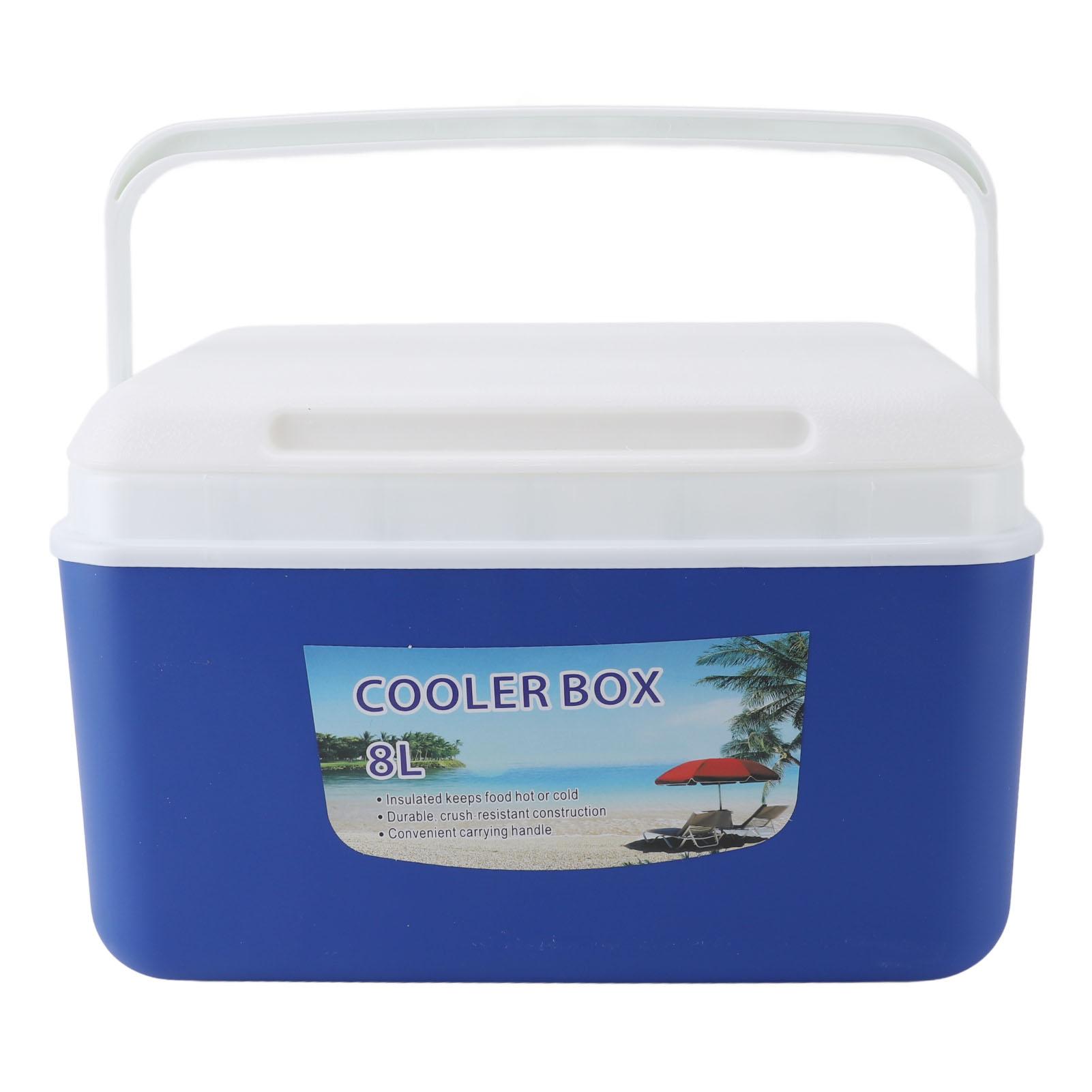 

8L изолированный портативный охладитель эффективный теплый холодный изоляционный портативный жесткий охладитель коробка ледогенератор для Blue