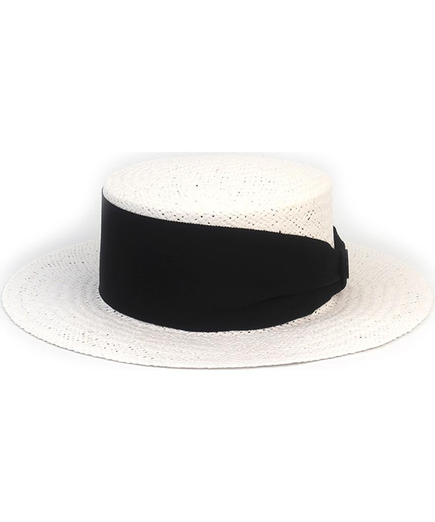 Bold Line White Panama Hat