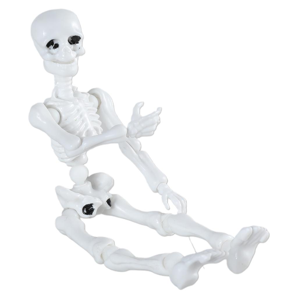 Bewegliches Skelett-Spielzeug, 9cm Vollkörper-Menschenskelett-Modell, Perfekt für Halloween-Dekoration, Geeignet für Verschiedene Projekte