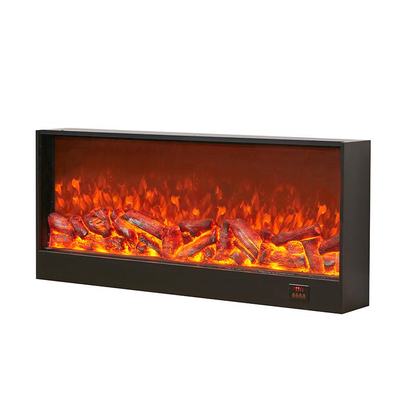 Decorative Flame Electric Fireplace Heater: Built-In Home Simulation