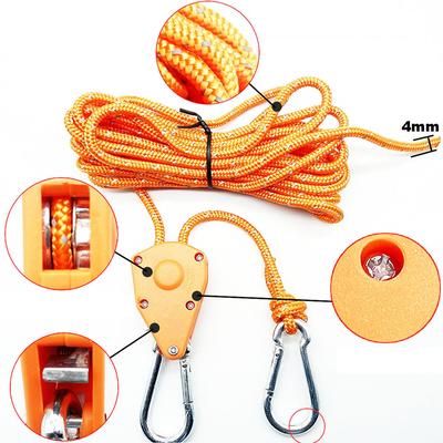 Reflective 2/4/5M 4Mm Tent Rope Fastener Fixed Buckle Pulley Tensioner Ratchet Hangers Awning Wind Rope Tie Down Adjusting The