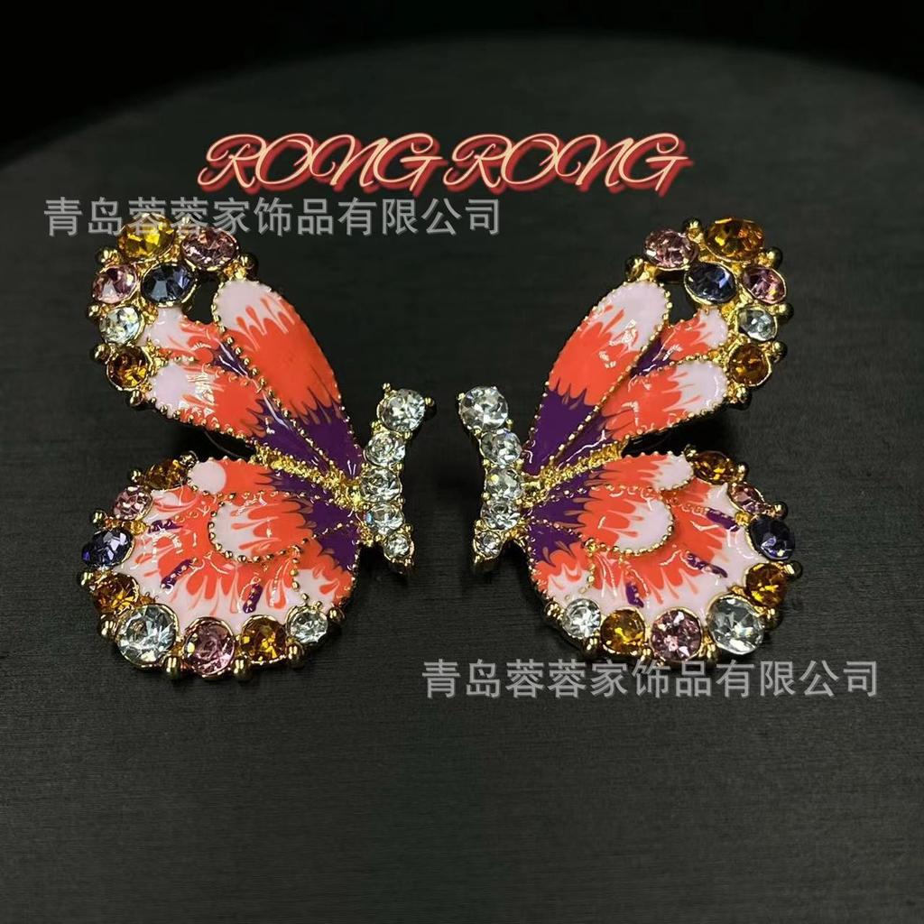 New Vintage Butterfly Bead Pearl Necklace With Exquisite Jewelry Set High-quality Texture