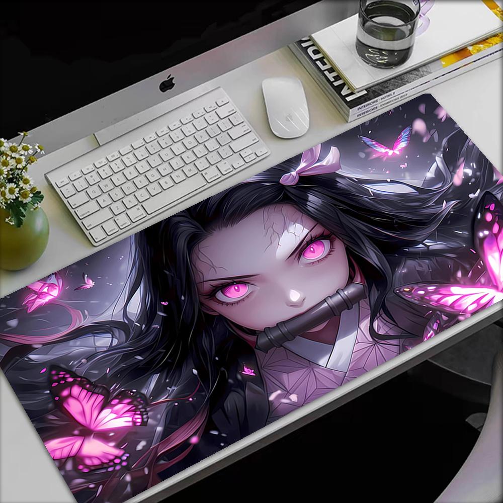 Demon Slayer Theme Mouse Pad, Non Slip Rubber Base, Multifunctional Office & Home Decor, Perfect for Workspace Personalization.