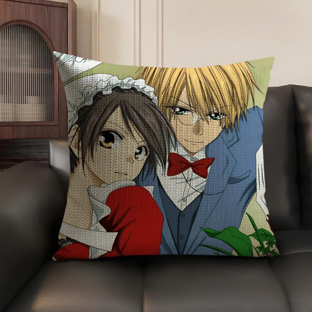 Loving Anime MMaid Sama Cushion Cover Natural Linen Organic Fabric DoubleSided Printing Sofa Home Decor Breathable