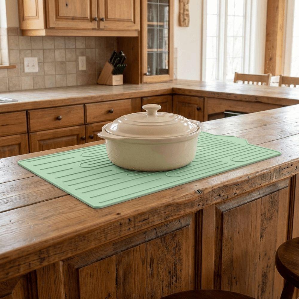 Non-Slip Silicone Drain Mat Heat Resistant Kitchen Sink Storage Mat Kitchen Sink Mat Home Kitchen