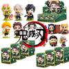 Demon Slayer Tanjiro Kamado Nezuko Anime Cartoon Figure Blind Box Creative Statue Model Ornament Surprise Gifts Random Mystery Trendy Collectible