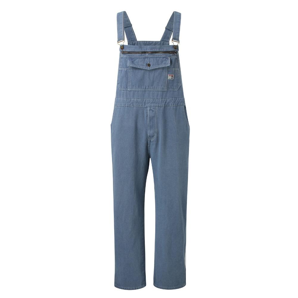 Men Vintage Retro Denim Long Jumpsuit Casual Spaghetti Strap
