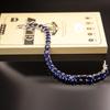 Platinum-Plated Multi-Color Zircon Bracelet - 6mm Diamond Accent for Women