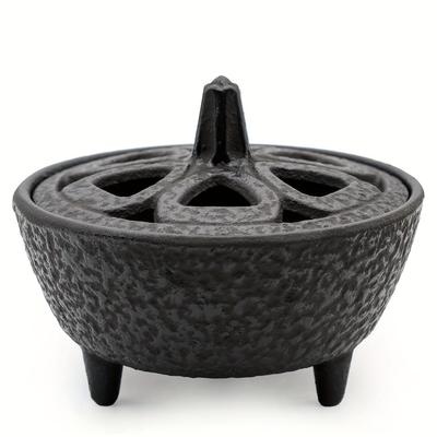 Multifunktionaler Weihrauchbrenner aus Gusseisen mit Kupfereinsätzen – perfekt zum Ölen, für Zeremonien und als Heimdekoration. (Durchmesser 7,87 cm), zum Dekorieren von Räucherstäbchen