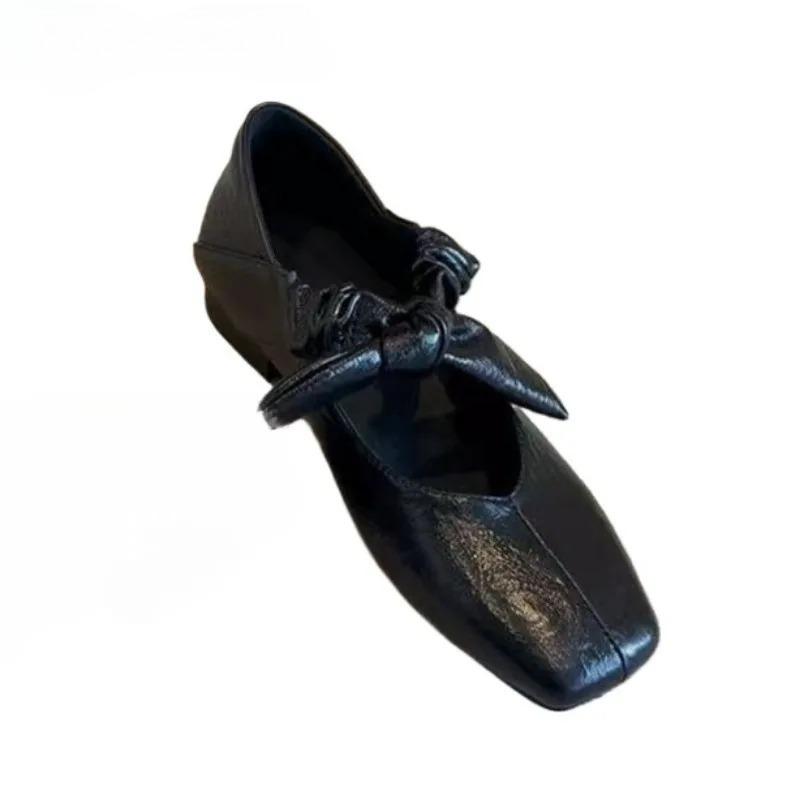 Fashion Mary Janes Ballet High Heels Shoes Women Square Toe Sandals 2025 Trend Loafers Summer Elegant Shallow Dress Zapatos De Mujer